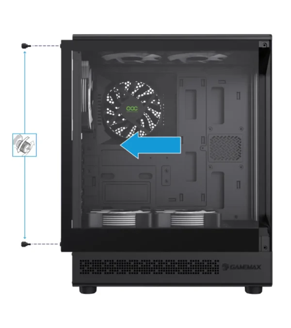 کیس گیمینگ گیم مکس Vista COC Black - Image 8