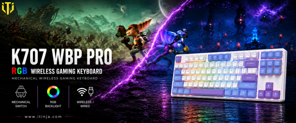 کیبورد بی سیم/باسیم مکانیکال گیمینگ ردراگون K707 WBP PRO