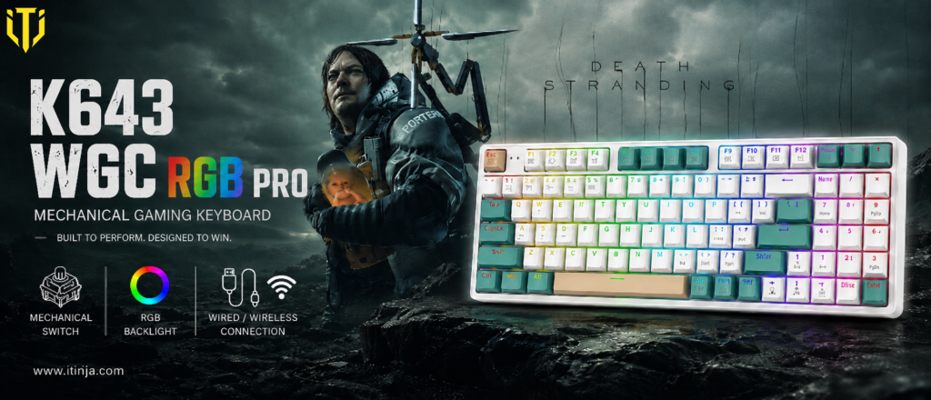 کیبورد بی سیم/باسیم مکانیکال گیمینگ ردراگون K643 WGC RGB PRO