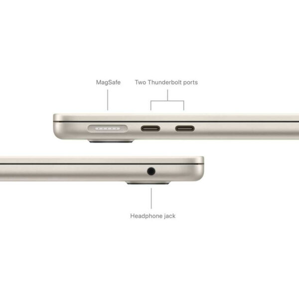 لپ تاپ 13.6 اینچی اپل مدل MacBook Air MC7W4 2024 Starlight - Image 4