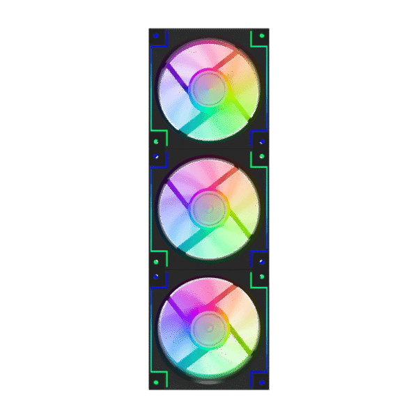 فن کیس گیمینگ گیم‌ مکس RD300 Black بسته 3 عددی - Image 4