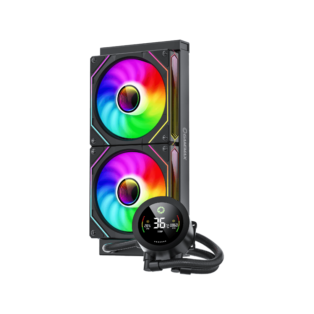 w800_h800_1715742736-1.png خنک کننده پردازنده مایع گیم مکس IceBurg 240 Digital Black - Image 1
