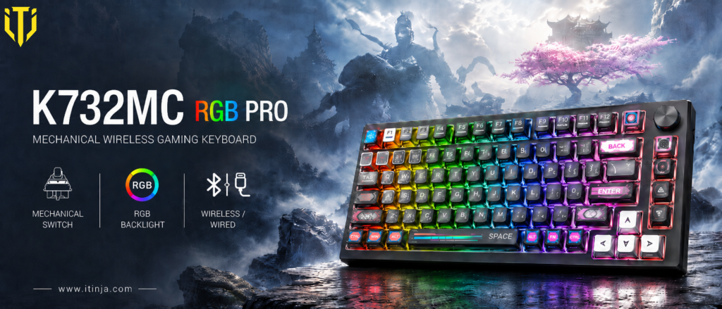 کیبورد بی سیم مکانیکال گیمینگ ردراگون K732MC RGB PRO