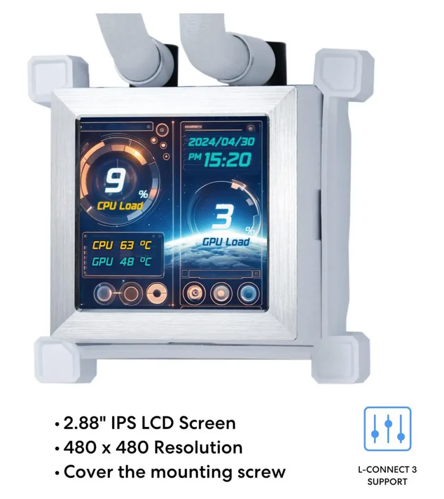 خنک کننده مایع پردازنده لیان لی HydroShift LCD 360R White