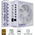 پاور 1000 وات لیان لی EDGE GOLD 1000 UK White Full Modular به همراه هاب